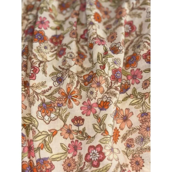 Old Navy Women's Blouse Size XL Floral Boho Long Sleeve Lace Button Down - Picture 8 of 8